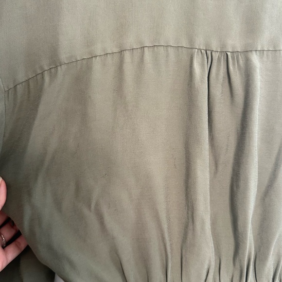 Anthropologie Long Sleeve V-Neck Knot Front Midi Dress - Picture 15 of 15